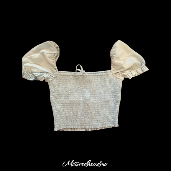 Wilfred Light Blue Puff Sleeve Top - Picture 1 of 4